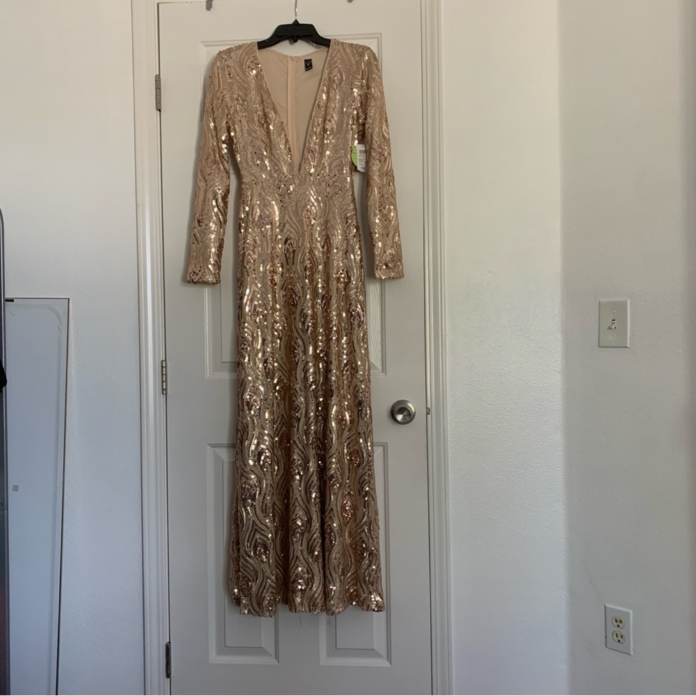 Windsor rose gold sequins dress